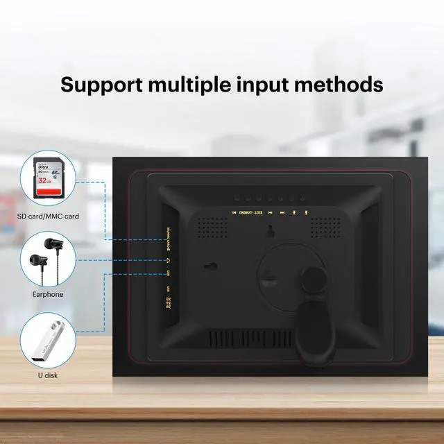 Alt view image 10 of 10 - KODAK RDPF-1020V 10 inch 1280x800 IPS and 8GB Multi-function Digital Photo Frame (Black)