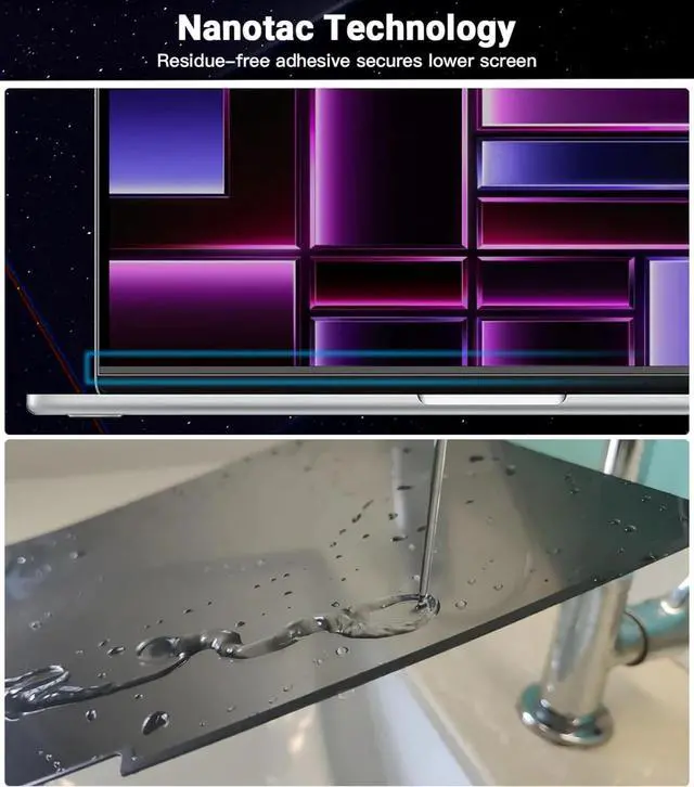 Alt view image 4 of 6 - PMagnetic Privacy Screen Protector for MacBook Pro 16 Inch 2 Pack  [Matte Anti-Glare] [Reduces Blue Light]