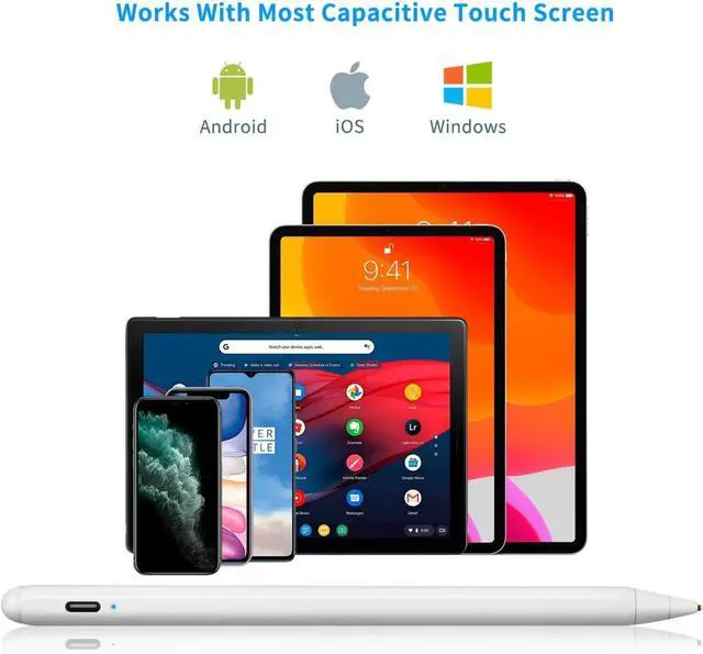 Alt view image 3 of 6 - Electronic Stylus Pens for iPhone 14/13 Pro Max Pencil, Active Digital Pencil with 1.5mm Ultra Fine Tip