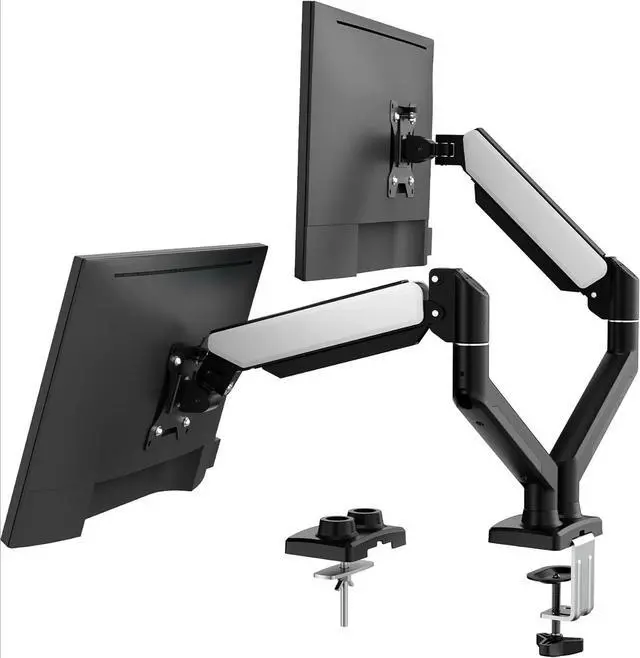 Main image of Dual Monitor Desk Mount for 13-32" Computer Screen,Adjustable Gas Spring Monitor Arm,Each Arm Holds 4.4 to 22 lbs