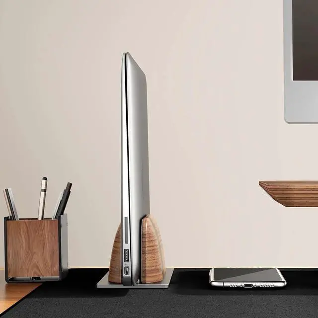 Alt view image 5 of 5 - Vertical Laptop Stand for Desk, Laptop Holder to Dock MacBook, MacBook Pro and Other Laptops