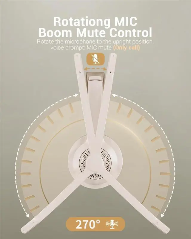Alt view image 5 of 6 - AI Noise Cancelling Microphone Bluetooth Headset -Charging Base & Mic Mute for Computer/Laptop/PC/iPhone/Android/Cell Phones