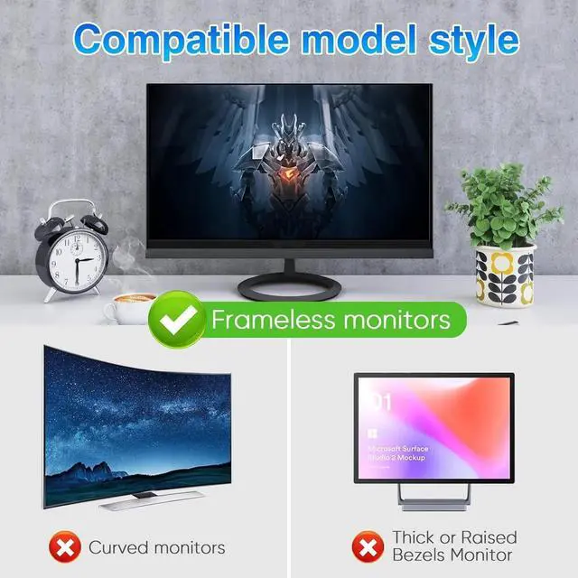 Alt view image 2 of 4 - Magnetic Computer Privacy Screen 24 Inch, Removable Hanging Privacy Screen Shield for Frameless Monitor 16:9 Widescreen