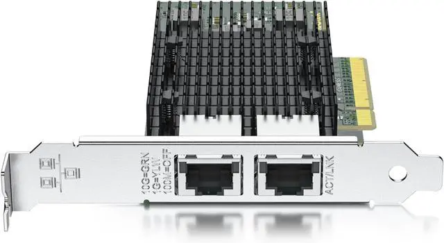 Alt view image 2 of 3 - 10Gb Dual RJ45 Port Network Card with X540 Controller, PCIe Ethernet LAN Adapter for Windows/Linux/ESX Servers, Compare to Intel X540-T2