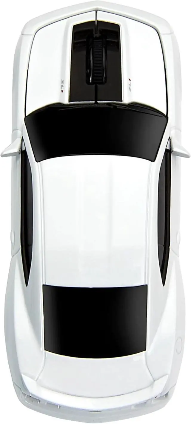 Alt view image 5 of 6 - Wireless Computer Mouse - Computer Accessories - White Wirelesss Mouse, Sport's Car Design with LED Lights