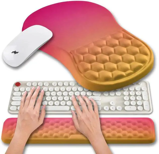 Main image of 2 in 1 Ergonomic Mouse Pad Wrist Support & Wrist Rest, with Relieve Carpal Tunnel Pain Massage Bulge