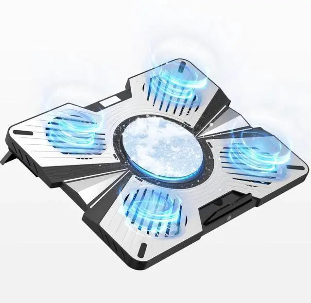 Main image of Thermoelectric Laptop Cooling Stand with 5 Fans - Adjustable Height for Laptops up to 19", Compatible with MacBook