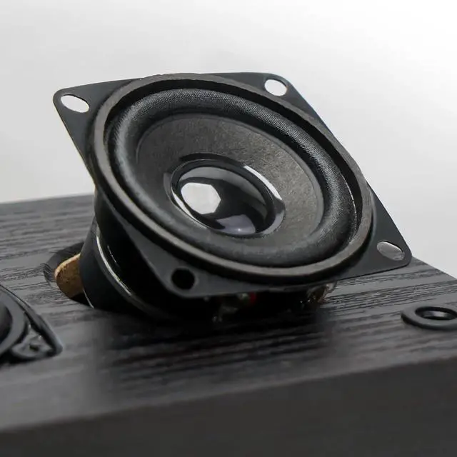 Alt view image 2 of 6 - Passive Bookshelf Speakers,Home Desktop Stereo Speakers with Crisper Sound and Classic Wood Grain