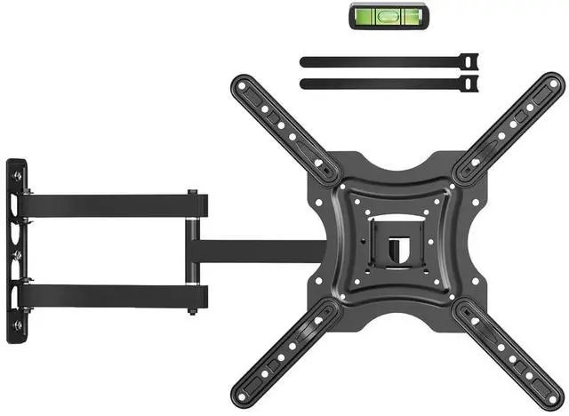 Alt view image 2 of 2 - Full Motion TV Wall Mount, TV Mount for 26-55 inch LED TVs Monitors, Tv Brackets for Wall Mount with VESA 400x400mm up to 77lbs, Swivel Tilt Extension with Articulating Arms