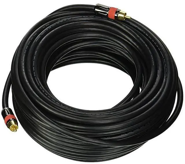 Main image of 75ft Highquality Coaxial AudioVideo RCA CL2 Rated Cable RG6U 75ohm for SPDIF Digital Coax Subwoofer amp Composite