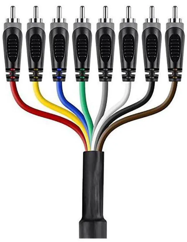 Alt view image 3 of 3 - for601496 8Channel 14 Inch TS Male to 14 Inch TS Male Snake 26AWG Cable Cd 6 Meter 20 Feet With 8 Balanced Mono Unbalanced Stereo Lines