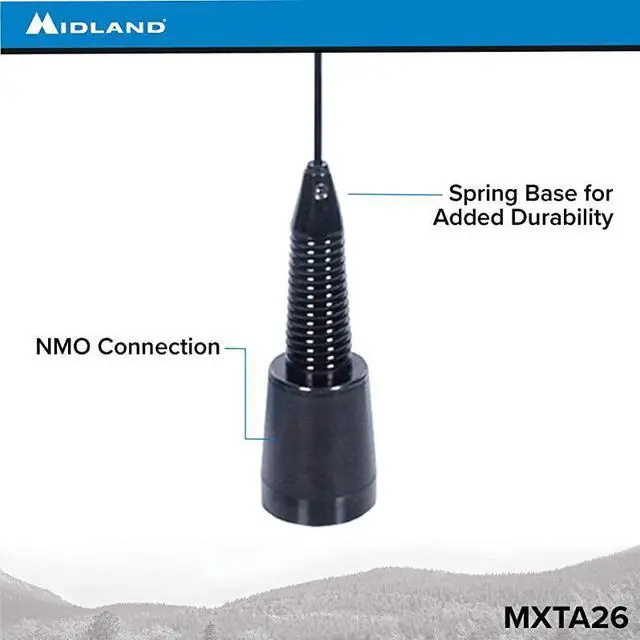 Alt view image 3 of 6 - 6 dB Gain Antenna with Durable Spring Base and NMO Connection Works with  MicroMobile MXT105 MXT115 MXT275 MXT400