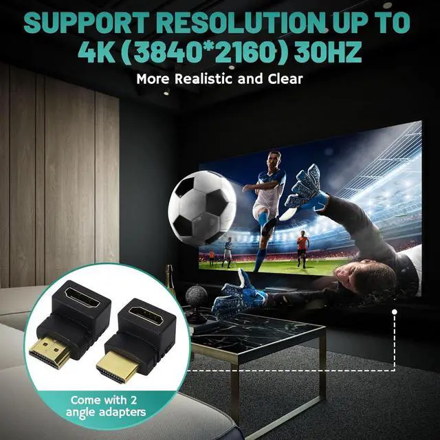 Alt view image 4 of 6 - FOR-4K DisplayPort to HDMI Cable 50 Feet 24AWG Bare Copper Wires DP to HDMI Male to Male Cord Adapter Converter for PC to HDTV Monitor Projector with 2 HDMI Adapter and 25 Cable Ties