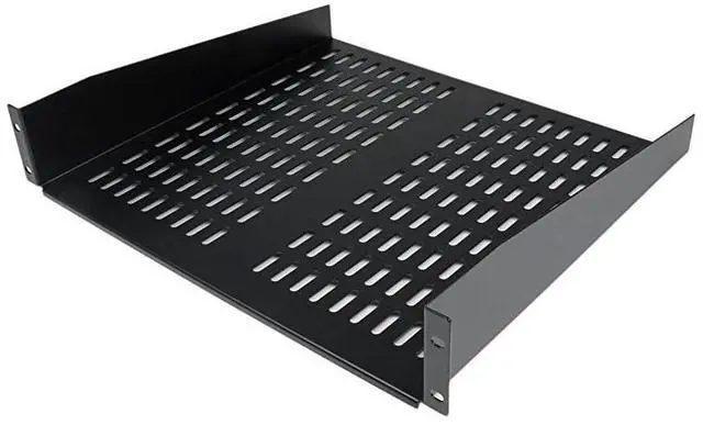 Main image of 2U Server Rack Shelf Universal Vented Cantilever Tray for 19quot Network Equipment Rack amp Cabinet Heavy Duty Steel 50lb 16quot Deep CABSHELFV