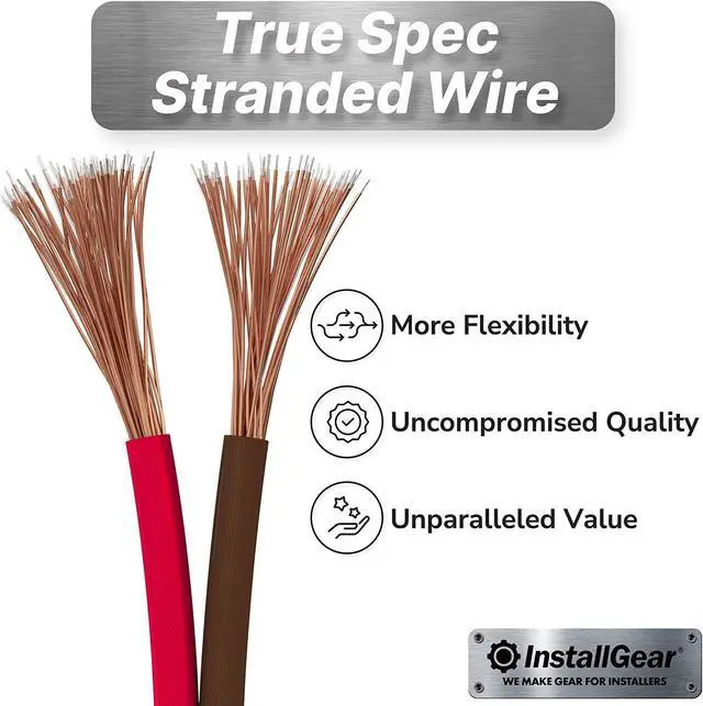 Main image of for 16 Gauge AWG 100ft Speaker Wire Cable (Red/Black) True Spec and Soft Touch Speaker Wire Audio Cable (Great Use for Car Speakers Stereos Home Theater Speakers Surround Sound Radio)