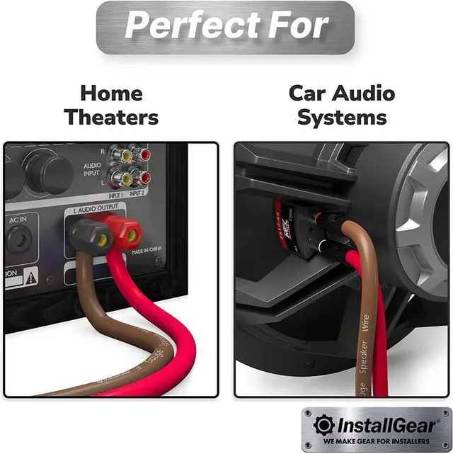 Alt view image 5 of 5 - for 16 Gauge AWG 100ft Speaker Wire Cable (Red/Black) True Spec and Soft Touch Speaker Wire Audio Cable (Great Use for Car Speakers Stereos Home Theater Speakers Surround Sound Radio)