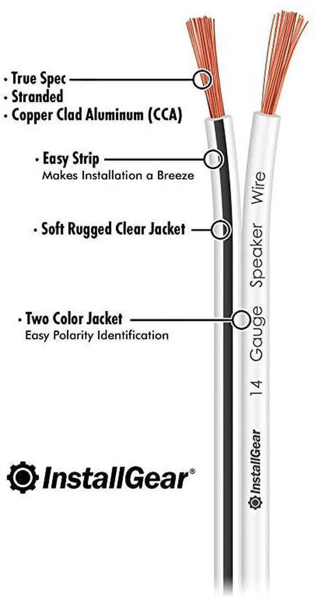 Alt view image 2 of 5 - 14 Gauge AWG 30ft Speaker Wire Cable White