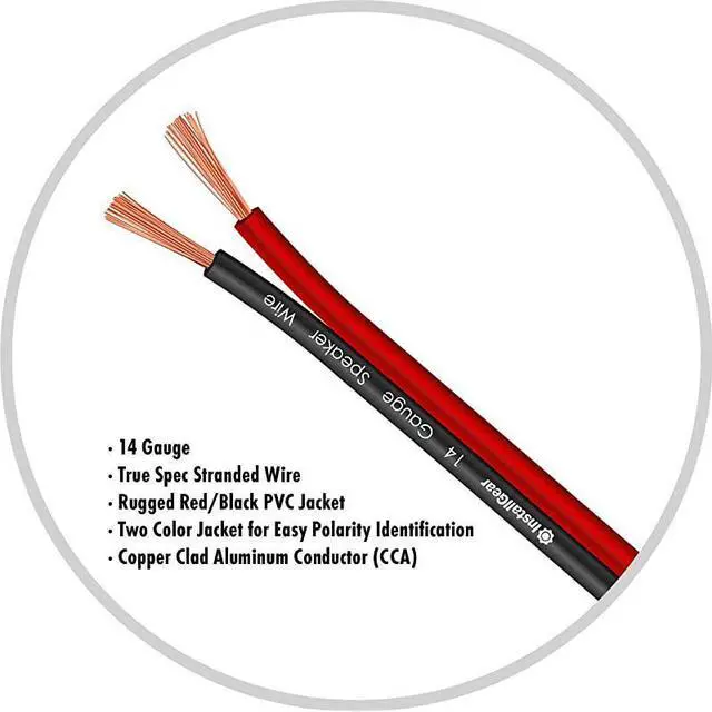 Alt view image 3 of 3 - 14 Gauge AWG 30ft Speaker Wire Cable RedBlack