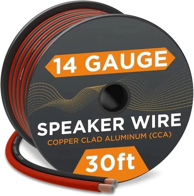 Main image of 14 Gauge AWG 30ft Speaker Wire Cable RedBlack