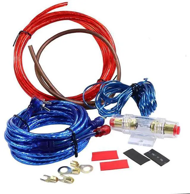 Alt view image 2 of 7 - 10 Gauge Car Amp Wiring Kit A Car Amplifier Install subwoofer Wire Wiring Kits Helps You Make Connections and Brings Power to Your Radio, Subwoofers and Speakers Amp Power Wire