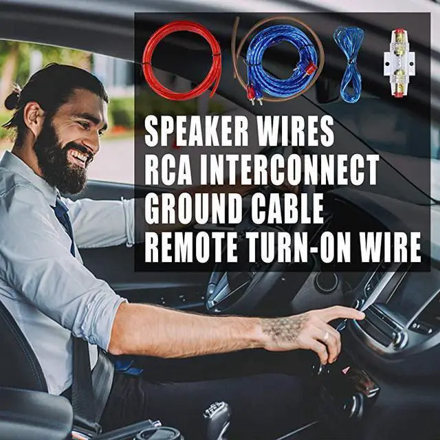 Alt view image 6 of 7 - 10 Gauge Car Amp Wiring Kit A Car Amplifier Install subwoofer Wire Wiring Kits Helps You Make Connections and Brings Power to Your Radio, Subwoofers and Speakers Amp Power Wire