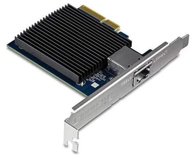 Alt view image 5 of 6 - FOR-10 Gigabit PCIe Network Adapter TEG10GECTX Converts a PCIe Slot into a 10G Ethernet Port Supports 8021Q Vlan Includes Standard amp LowProfile Brackets WindowsServer PCIe 20 PCIe 30