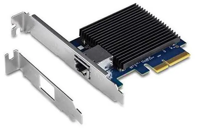 Alt view image 6 of 6 - FOR-10 Gigabit PCIe Network Adapter TEG10GECTX Converts a PCIe Slot into a 10G Ethernet Port Supports 8021Q Vlan Includes Standard amp LowProfile Brackets WindowsServer PCIe 20 PCIe 30