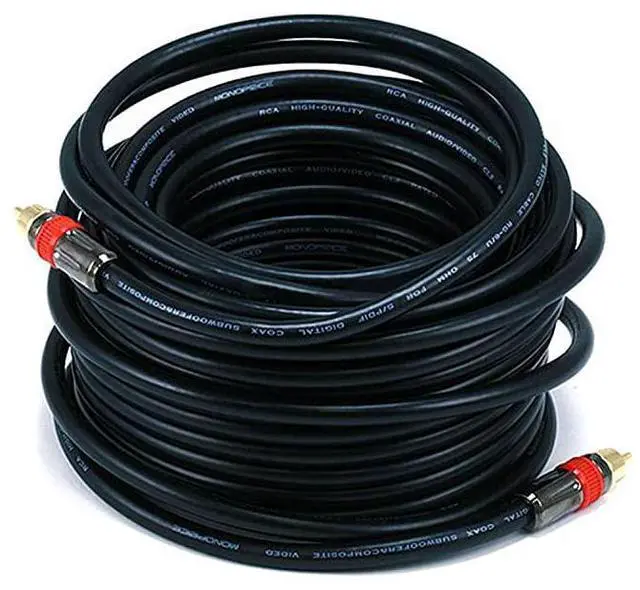 Main image of for 102684 50Feet RG6 RCA CL2 Rated Digital Coaxial Audio Cable Black