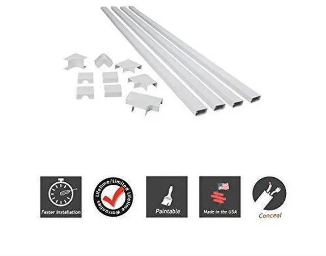 Alt view image 3 of 7 - for Cable Hider CordMate III | Paintable OnWall Cable Management Kit | Hide Organize Up to 5 TV Wires or Computer Cables