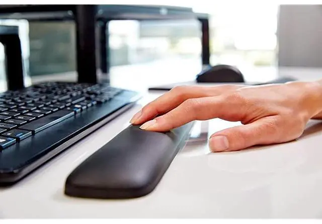 Alt view image 4 of 7 - Gel Wrist Rest for Keyboards Soothing  Gel Technology and Satin Smooth Cover for All Day Comfort and Support 19 Black WR85B