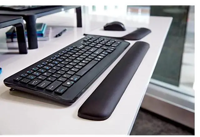 Alt view image 6 of 7 - Gel Wrist Rest for Keyboards Soothing  Gel Technology and Satin Smooth Cover for All Day Comfort and Support 19 Black WR85B