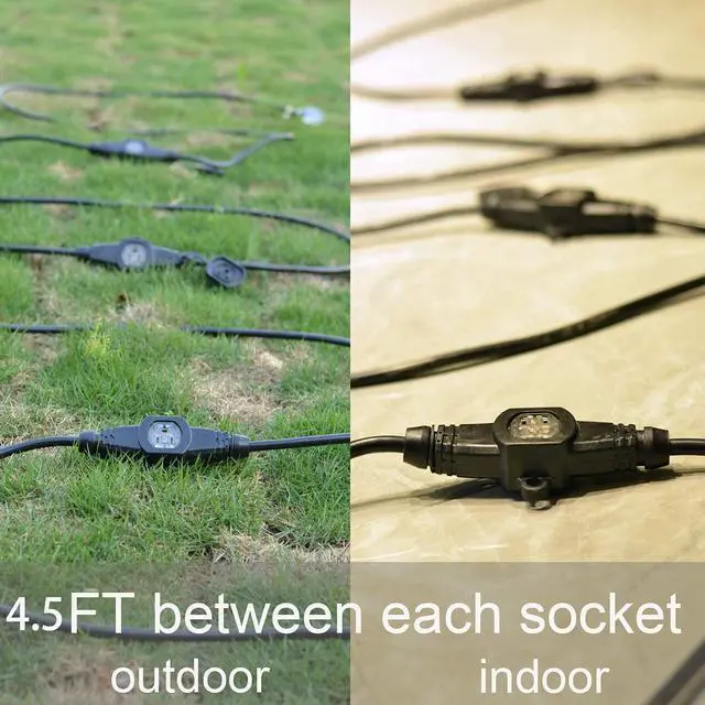 Alt view image 7 of 7 - 50FT 12 Gauge Indoor/Outdoor Power Extension Cord Multiple Evenly-Spaced Plug Eleven Outlet Cord Splitter Ideal for Landscaping Light Stage Backlines Holiday Party and Christmas Decoration