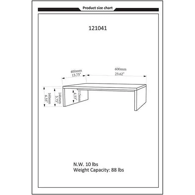 Alt view image 4 of 4 - Designs2Go Small TVMonitor Riser Black