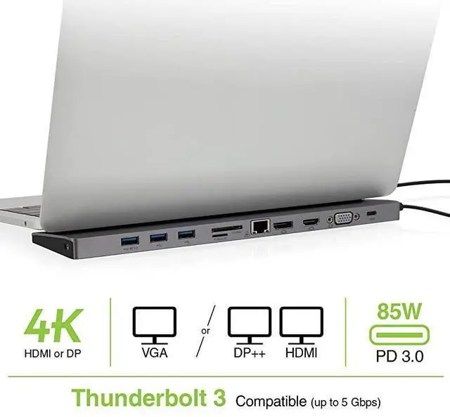 Alt view image 5 of 6 - Dock Pro 100 USBC 4K UltraSlim Station GUD3C02B