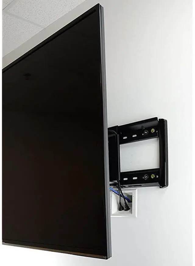 Alt view image 2 of 4 - forElectronics 450081WH Recessed AVHDMI Cable Conceal Plate with Dual Power Surge Suppressor