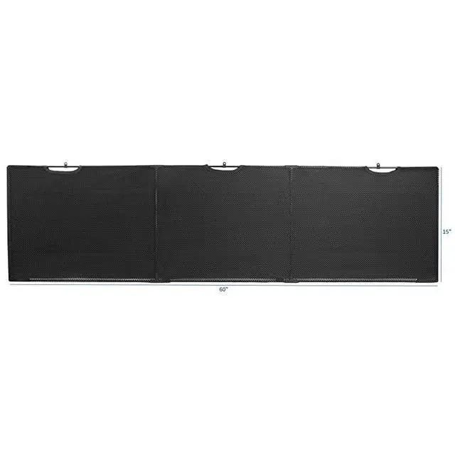 Alt view image 2 of 7 - Black 60 inch Under Desk Privacy and Cable Management Organizer Sleeve Wire Hider Kit Panel System DESKSKIRT60