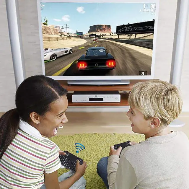 Alt view image 5 of 6 - FOR Backlit Mini Wireless Keyboard with Touchpad Mouse Combo Rechargable Li-ion Battery & Multi-Media Handheld Remote for Google Android TV Box PC PAD