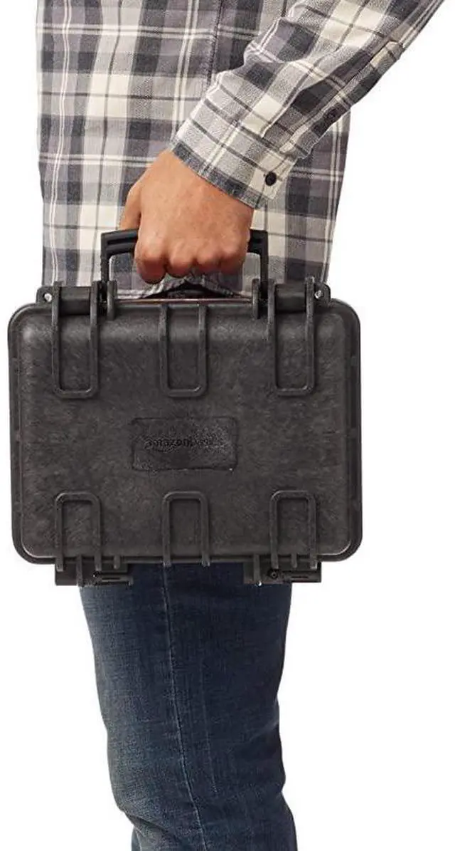 Alt view image 5 of 5 - Basics Small Hard Camera Carrying Case - 12 x 11 x 6 Inches, Black