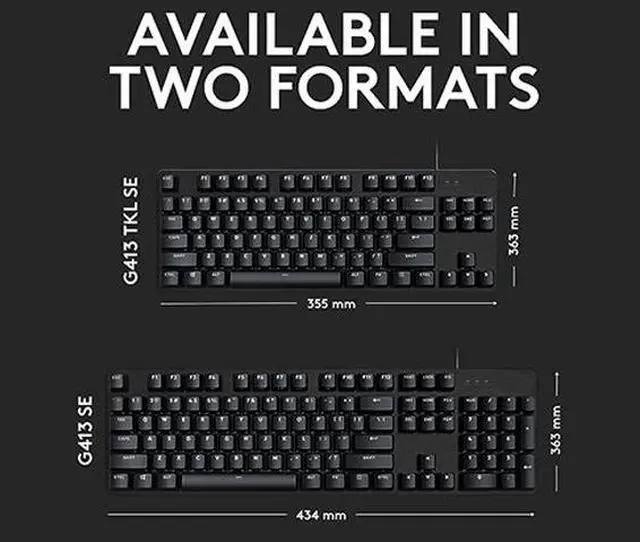 Alt view image 4 of 6 - FOR-Switdo G413 SE Full-Size Mechanical Gaming Keyboard - Backlit Keyboard with Tactile Mechanical Switches, Anti-Ghosting, Compatible with Windows, macOS - Black Aluminum