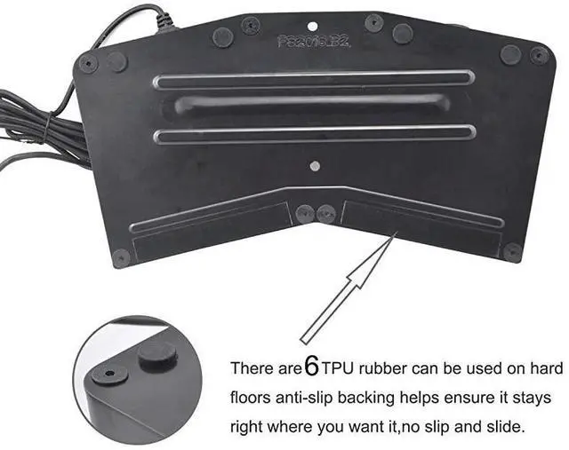 Alt view image 4 of 7 - FOR Upgraded USB Double Pedal Assembly 2 Foot Switch Control 2 Key Button Footswitch Program Video Game Customized PC Keyboard Mouse Multimedia Action HID Black