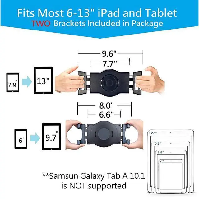 Alt view image 5 of 7 - FOR-Retail Tablet Stand 360 Rotates iPad Stand for 6 inch to 13 inch Tablets Swivel Tablet Holder w Pen Storage and Phone Stand for Store Office Showcase Reception Kitchen Desktop 5025 Black