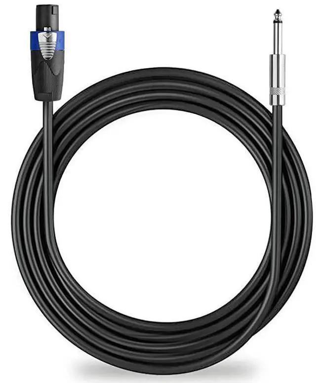 Alt view image 5 of 6 - FOR-Upgraded Version Professional 50 Feet 12AWG Speakon to 14quot Speaker Cable Heavy Duty 50ft 12 Gauge Speaker Wire Cord with Twist Lock for Audio Amplifier Single