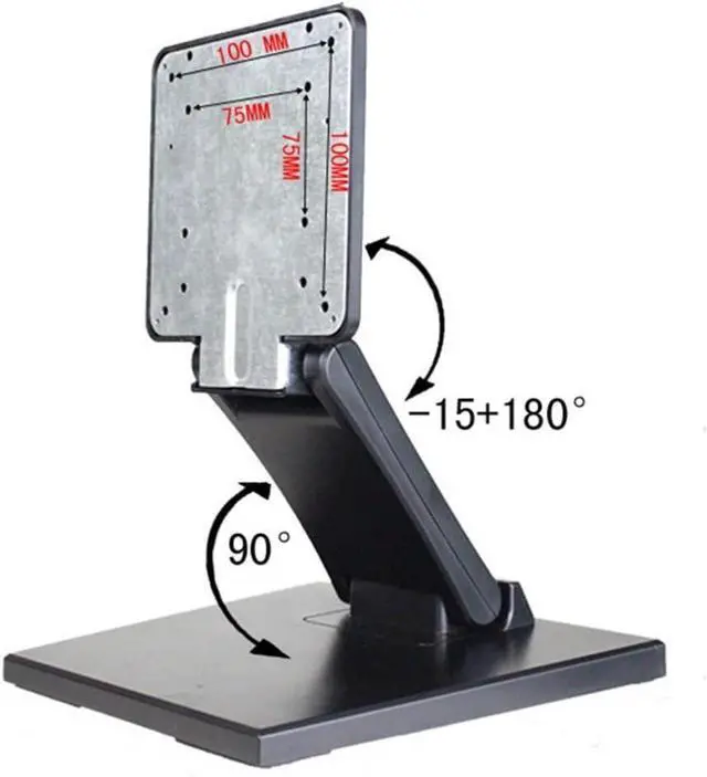 Alt view image 3 of 7 - FOR-Wearson WS-03A Adjustable LCD TV Stand Folding Metal Monitor Desk Stand with VESA Hole 75x75mm&100x100mm