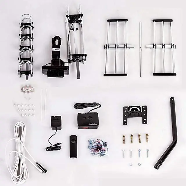 Alt view image 7 of 7 - FOR-Newest 2020  Outdoor Digital Amplified HDTV Antenna up to 200 Mile Long RangeDirectional 360 Degree RotationHD 4K 1080P FM Radio Supports 5 TVs Plus Installation Kit and Mounting Pole