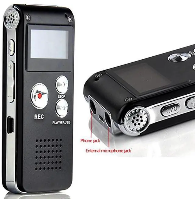 Alt view image 4 of 5 - Rechargeable 8G 8GB 650HR Digital Audio Voice Recorder Dictaphone MP3 Player FM