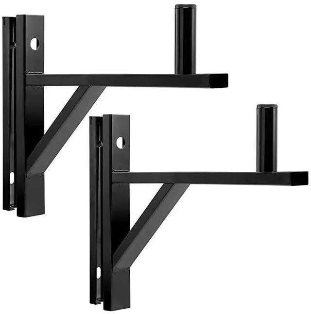 Main image of FOR-Wall Mount Speaker Bracket for Professional Audio PA Speaker Holder Set of 2 Pair Heavy Duty Metal Supports 90 Lbs. Weight Capacity Interchangeable Posts Black - LYXWSB15B