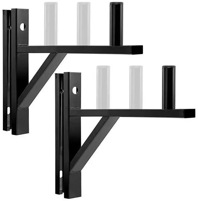 Alt view image 3 of 7 - FOR-Wall Mount Speaker Bracket for Professional Audio PA Speaker Holder Set of 2 Pair Heavy Duty Metal Supports 90 Lbs. Weight Capacity Interchangeable Posts Black - LYXWSB15B
