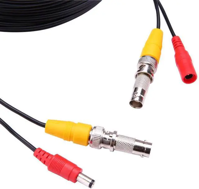 Alt view image 3 of 7 - FOR-WildHD 4x100ft BNC Cable All-in-One Siamese Video and Power Security Camera Cable Extension Wire Cord with 2 Female Connectors for All Max 5MP HD CCTV DVR Surveillance System (4x100ft Cable Black)