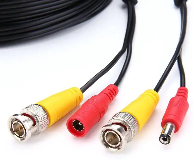 Alt view image 5 of 7 - FOR-WildHD 4x100ft BNC Cable All-in-One Siamese Video and Power Security Camera Cable Extension Wire Cord with 2 Female Connectors for All Max 5MP HD CCTV DVR Surveillance System (4x100ft Cable Black)