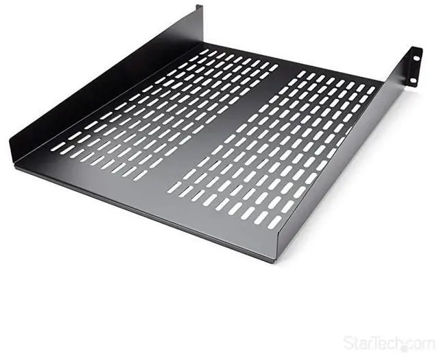 Main image of com 2U Vented Server Rack Mount Shelf 22Inch Deep Cantilever Universal Tray for 19 AV Data Network Equipment Rack 50lbs CABSHELF22V